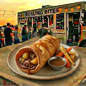 Bánh mì cuộn và khoai tây